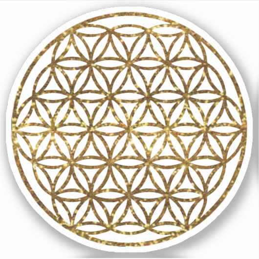 Lager van leven, bang geometrie, zen, ohm sticker (Voorkant)