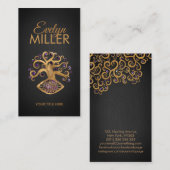 Lager van leven - boom van het leven - amethist en visitekaartje (Voorkant / Achterkant)