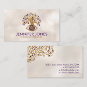 Lager van leven - boom van het leven - goud en ame visitekaartje (Voorkant / Achterkant)