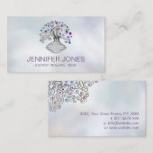 Lager van leven - boom van leven - kleurrijke blad visitekaartje (Voorkant / Achterkant)