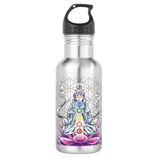 Lager van leven, chakra, godin waterfles (Voorkant)