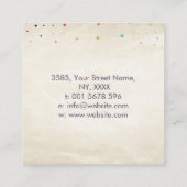 Lager van leven, genezende handen, chakras vierkante visitekaartje (Achterkant)