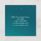 Lager van leven, genezende handen, chakras vierkante visitekaartje (Achterkant)