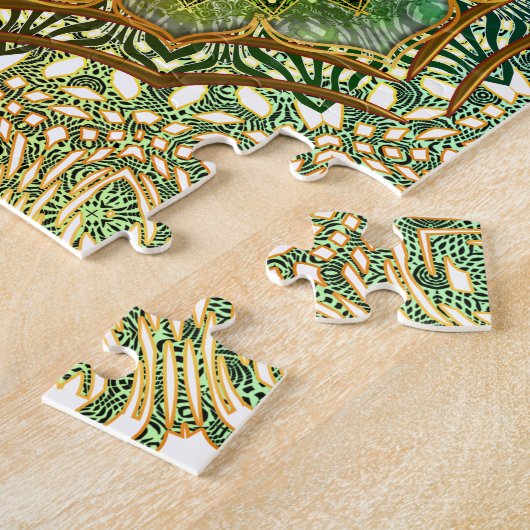 Lager van leven Lotus Om Yoga Meditation Mandala Legpuzzel (Zijkant)