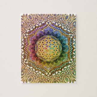 Lager van leven Lotus Om Yoga Meditation Mandala Legpuzzel