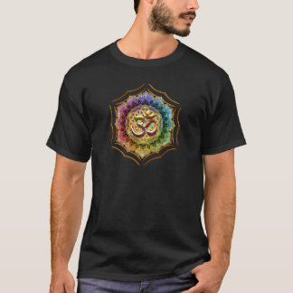 Lager van leven Lotus Om Yoga Meditation Mandala T-shirt