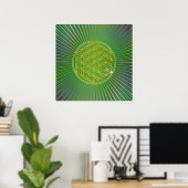 Lager van leven / onbeschaamd lebens - goud poster (Thuiskantoor)