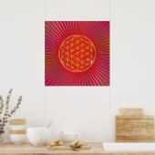 Lager van leven / onbeschaamd lebens - goud poster (Keuken)