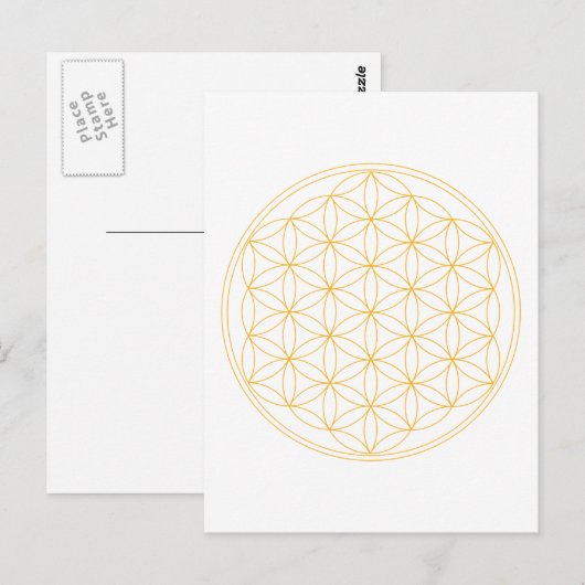 Lager van levenslange Gold Line Briefkaart (Voorkant / Achterkant)