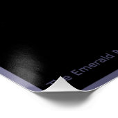 Lager van levenswit op zwart glanzend Poster (Hoek)