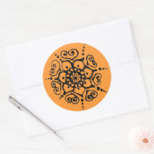 Lager van liefde (Henna) Ronde Sticker (Envelop)