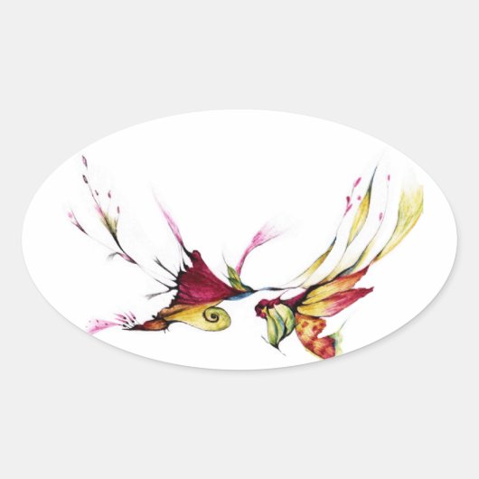 Lager van liefde ovale sticker (Voorkant)