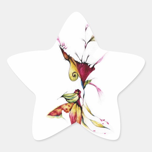 Lager van liefde ster sticker (Voorkant)