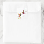 Lager van liefde vierkante sticker (Tas)