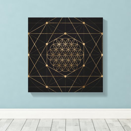 Lager van Life Black en Gold Canvas Afdruk (Insitu (Houten vloer))