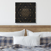 Lager van Life Black en Gold Canvas Afdruk (Insitu (Slaapkamer))