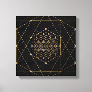 Lager van Life Black en Gold Canvas Afdruk