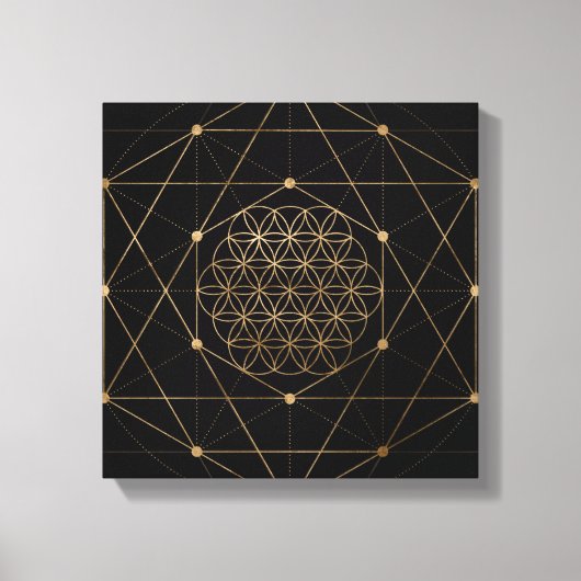 Lager van Life Black en Gold Canvas Afdruk (Voorkant)