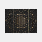 Lager van Life Black en Gold Fleece Deken (Voorkant (Horizontaal))