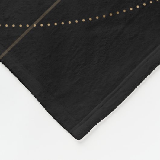 Lager van Life Black en Gold Fleece Deken (Hoek)