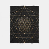 Lager van Life Black en Gold Fleece Deken (Voorkant)