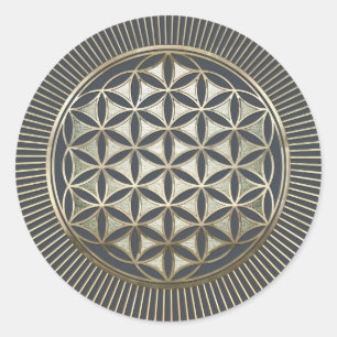 Lager van metaalhoudende inpersingen ronde sticker