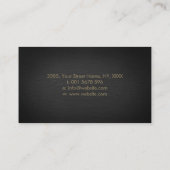 Lager van metaalhoudende inpersingen visitekaartje (Achterkant)