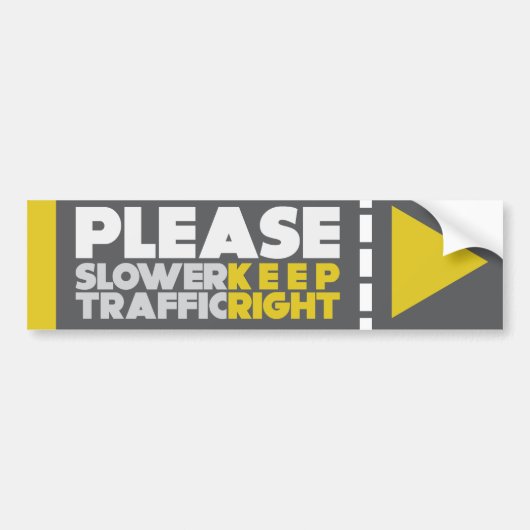 Lager verkeer houdt Bumpersticker goed (Voorkant)