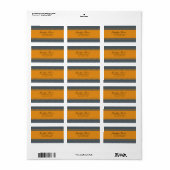 Lager vermogen - grijze en gele adresetiketten etiket (Full Sheet)