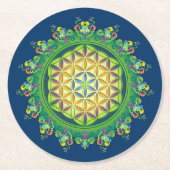 Lager vermogen tot leven / onbeschaamd lebens - gr ronde kartonnen onderzetter (Voorkant)