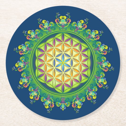 Lager vermogen tot leven / onbeschaamd lebens - gr ronde kartonnen onderzetter (Voorkant)