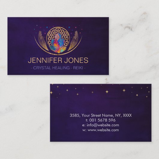 Lager - Visitekaartje voor genezing van kristallen (Voorkant / Achterkant)
