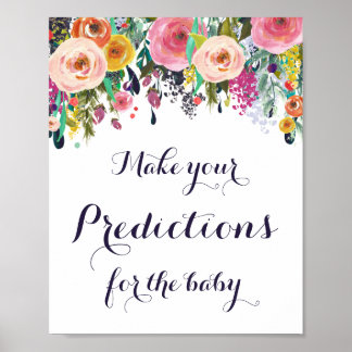 Lager voorspelling van Baby shower voor Baby Poster
