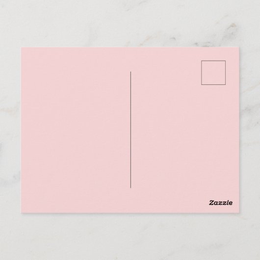 Lager zonlicht - geel en pastelroze briefkaart (Achterkant)