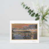 LagerColumbia River op de Sunsetand Briefkaart (Staand voorkant)
