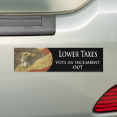 Lagere belastingen stemmen en gevestigde ondernemi bumpersticker (Op auto)