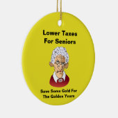 Lagere belastingen voor senioren keramisch ornament (Rechts)