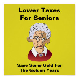 Lagere belastingen voor senioren perfect poster