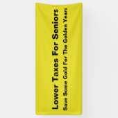 Lagere belastingen voor senioren spandoek (Verticaal)