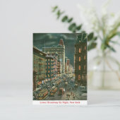 Lagere Broadway van Night Briefkaart (Staand voorkant)