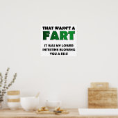 Lagere Darm Kus Grappige Poster (Keuken)