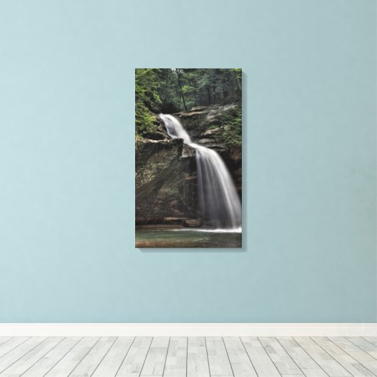 Lagere Herfsten, Oude Man, Hocking Hills, Ohio Canvas Afdruk (Insitu (Houten vloer))