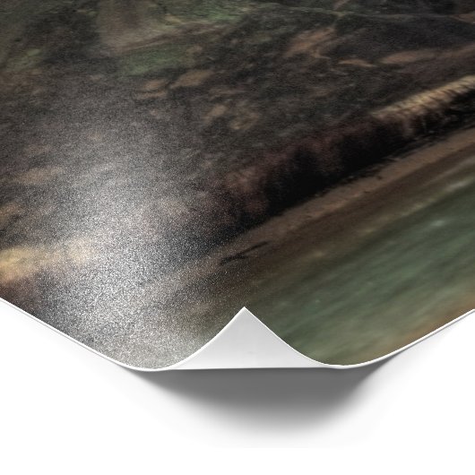 Lagere Herfsten, Oude Man, Hocking Hills, Ohio Foto Afdruk (Hoek)