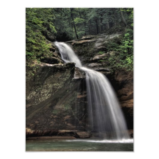 Lagere Herfsten, Oude Man, Hocking Hills, Ohio Foto Afdruk (Voorkant)