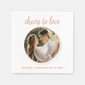 Lagere liefde voor het moderne Roos Gold Photo Wed Servet (Voorkant)