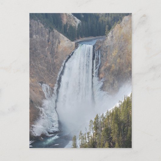 Lagere Watervallen van de Yellowstone Briefkaart (Voorkant)