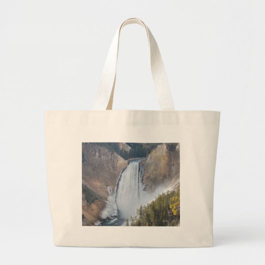 Lagere Watervallen van de Yellowstone Grote Tote Bag (Voorkant)