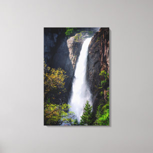 Lagere Yosemite-watervallen in cascade Canvas Afdruk