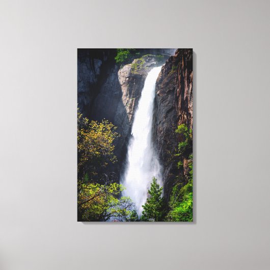 Lagere Yosemite-watervallen in cascade Canvas Afdruk (Voorkant)