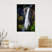 Lagere Yosemite-watervallen in cascade Poster (Keuken)